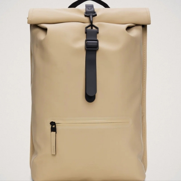 NWT Rain Backpack Rolltop Sand - Picture 1 of 11